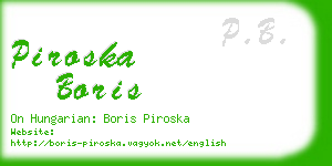 piroska boris business card